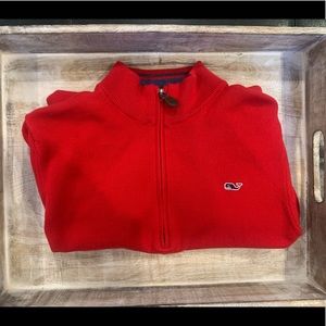Never Worn Red Boys Vineyard Vines Zip up